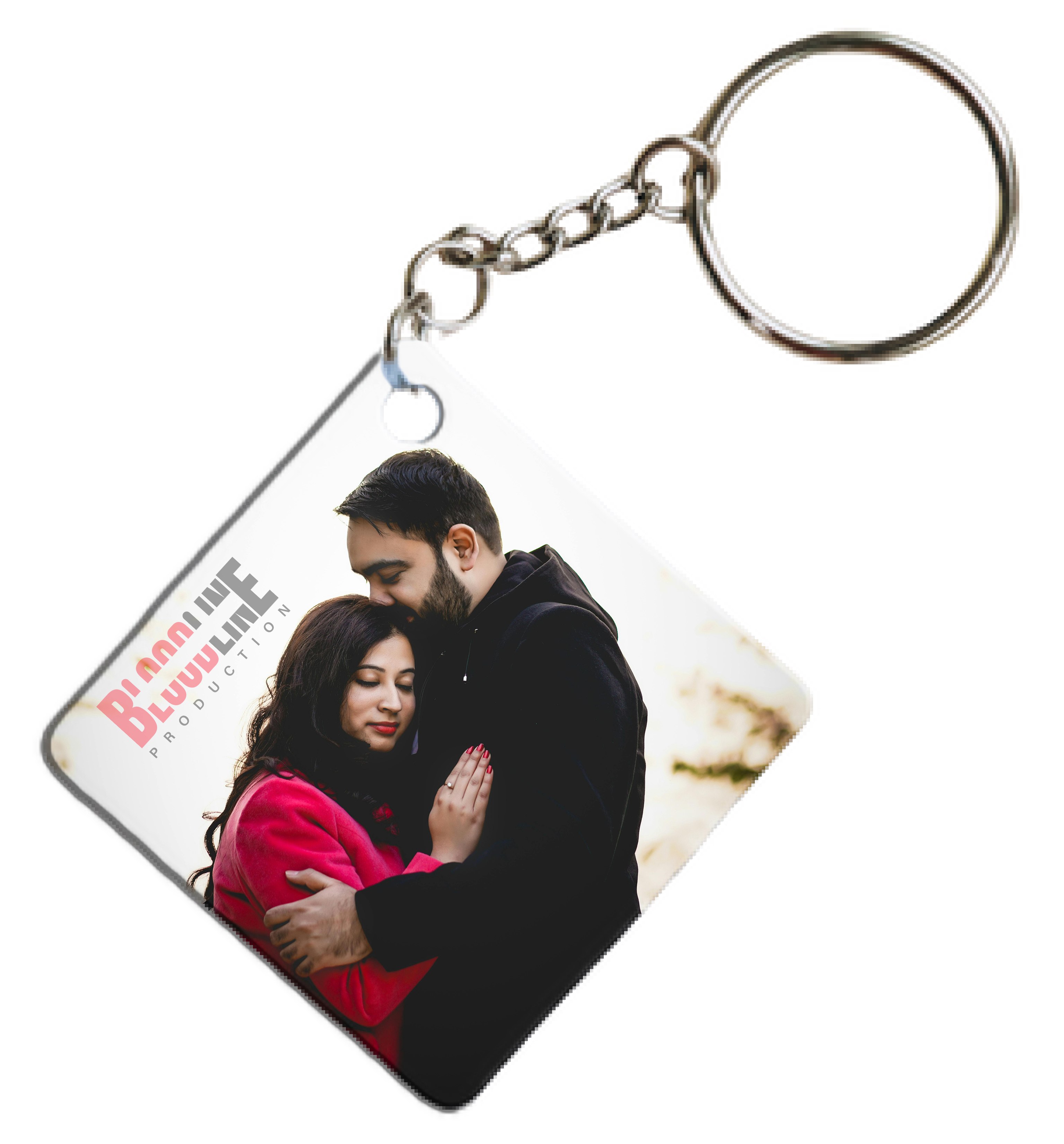 Custom MDF Square Keychain – Personalized with Photo, Name & Logo